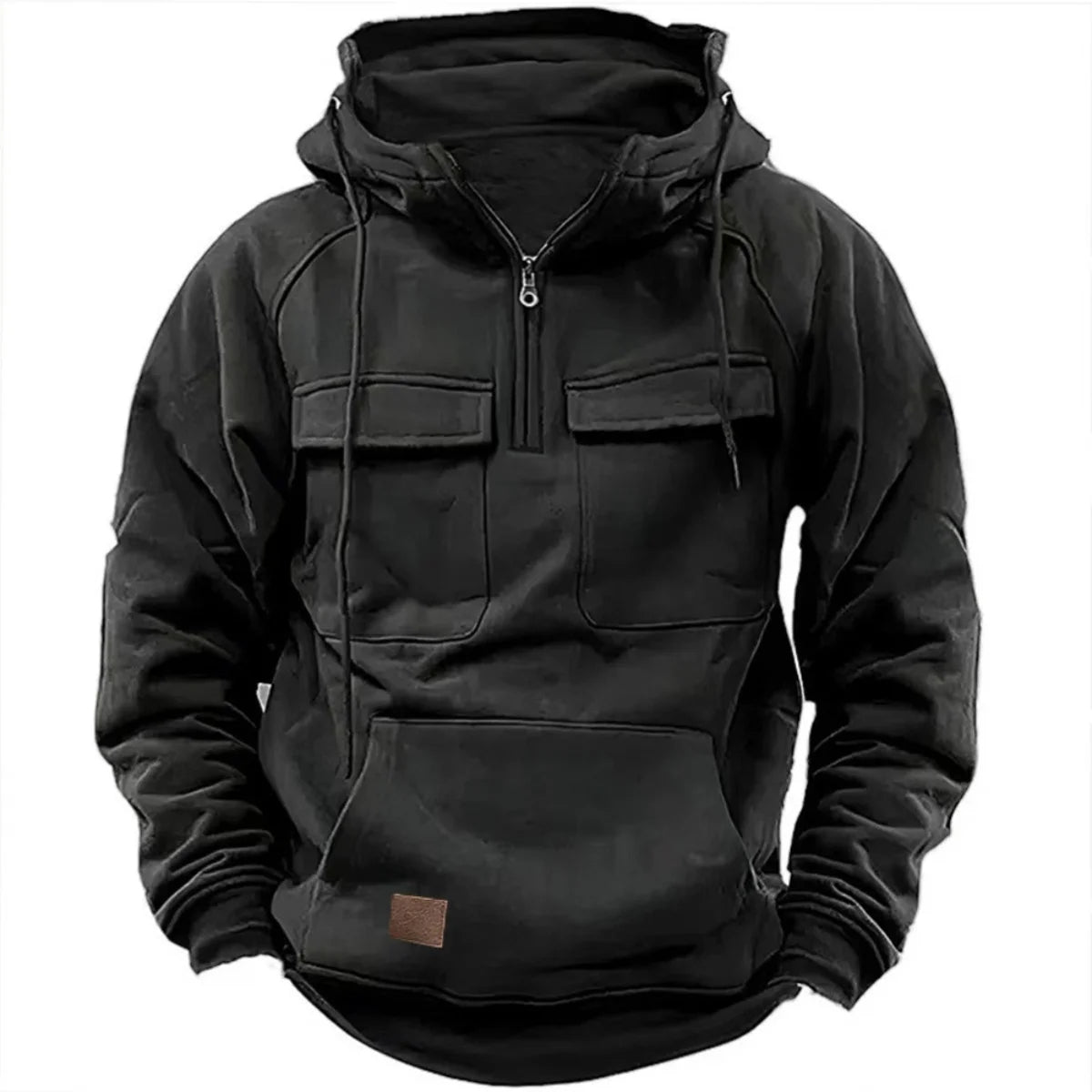 Utility quarter-zip hoodie with cargo pockets | Ardent