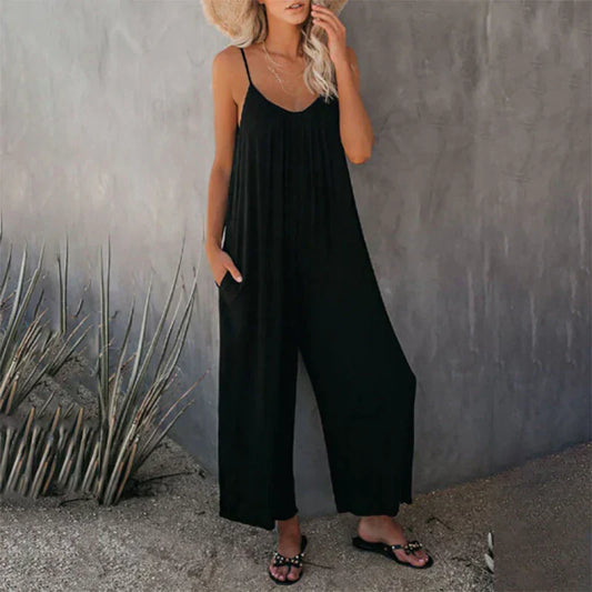 Casual loose fit pull-on jumpsuit for women | Wendy