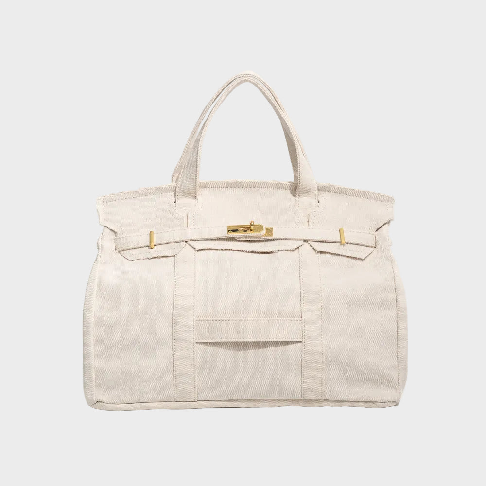 Hazel | Women's Structured Canvas Tote Bag with Handles