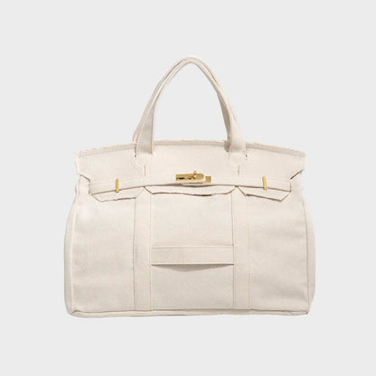 Hazel | Women's Structured Canvas Tote Bag with Handles