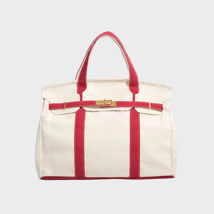 Hazel | Women's Structured Canvas Tote Bag with Handles