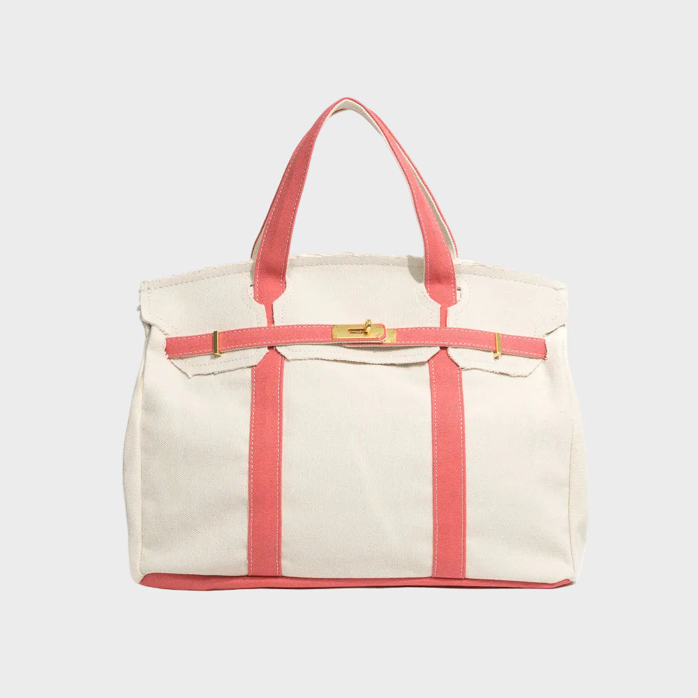 Hazel | Women's Structured Canvas Tote Bag with Handles