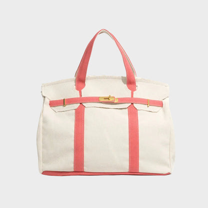 Hazel | Women's Structured Canvas Tote Bag with Handles