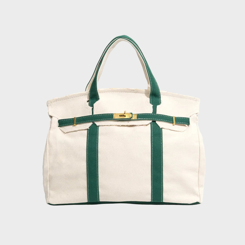 Hazel | Women's Structured Canvas Tote Bag with Handles