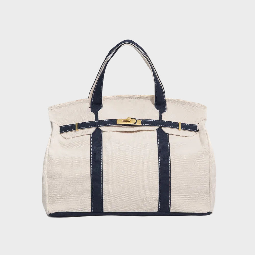 Hazel | Women's Structured Canvas Tote Bag with Handles