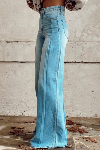 Trendy high waist wide leg jeans for women | Karen
