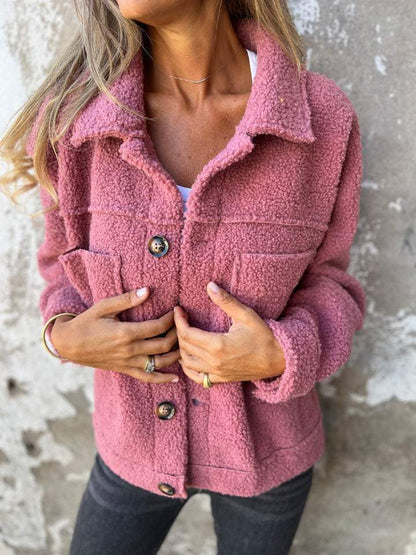 Dorothea | Women's Sherpa Button Down Jacket