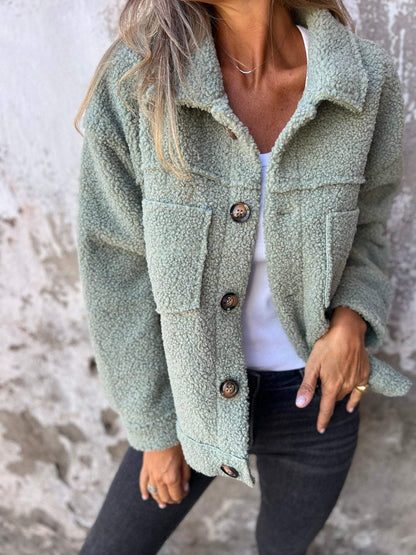Dorothea | Women's Sherpa Button Down Jacket