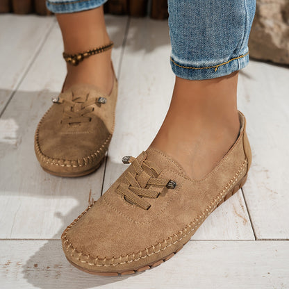 Evelisse | Women's Flexible Sole Lace Up Loafers