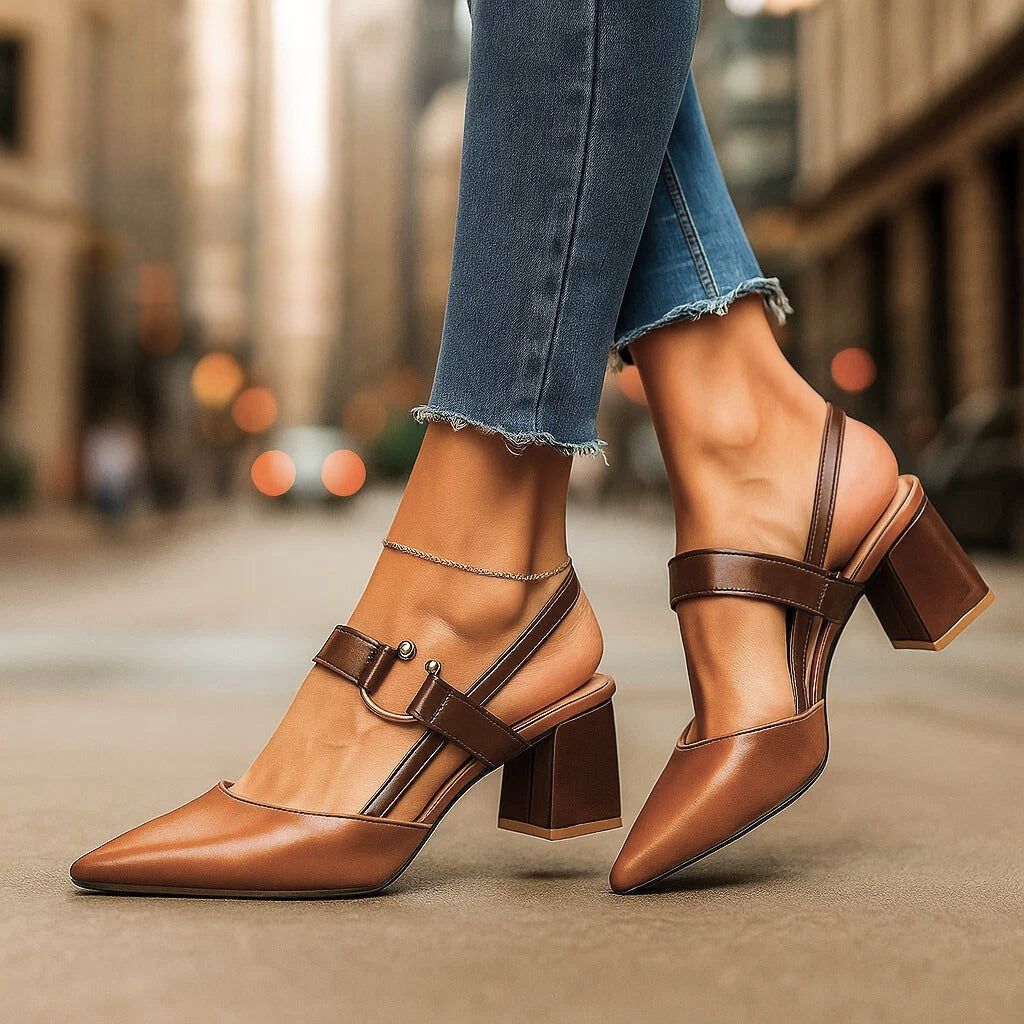 Classic comfort everyday heels for women | Elowen