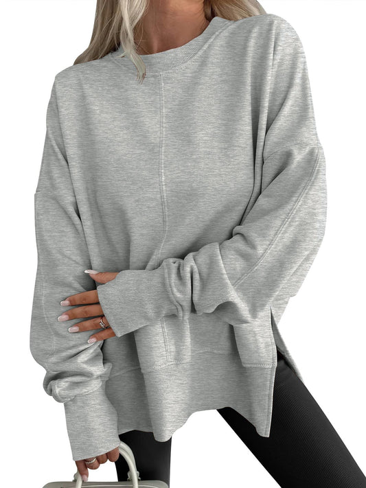 Comfy oversized long-sleeve everyday sweatshirt for women | Gwen