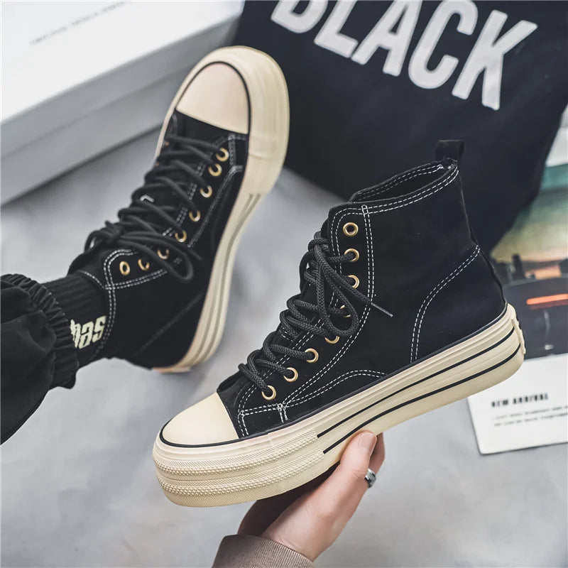 Platform high-top sneakers with cushioned sole | Ardent