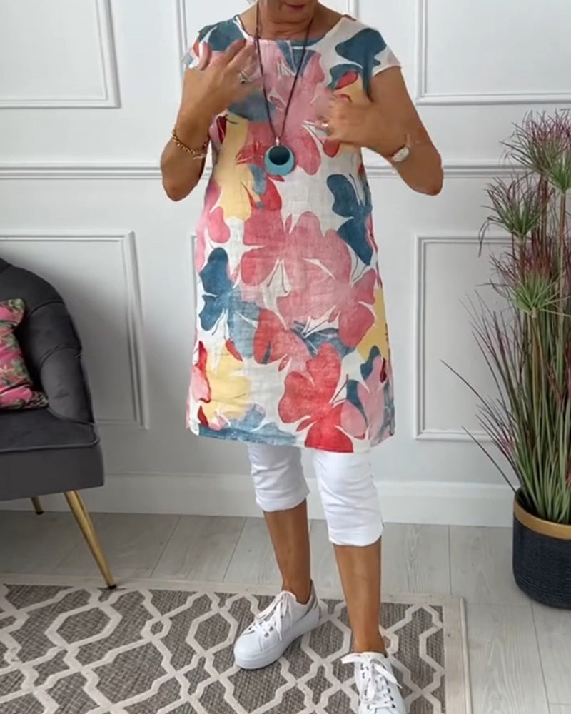 Casual relaxed floral everyday dress for women | Ingrid