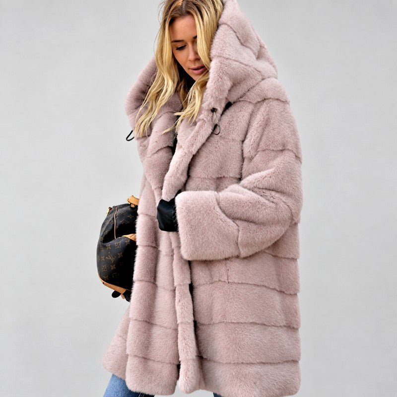 Sophie | Women's Hooded Faux Fur Longline Coat