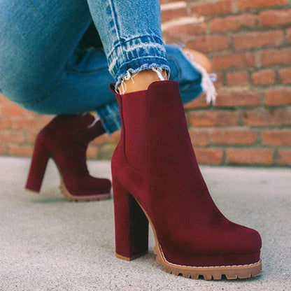 Cerese | Women's Platform Block Heel Ankle Boots