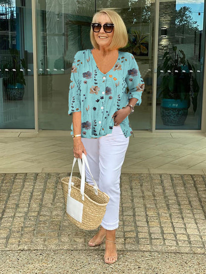 Elegant floral everyday blouse for women | Anita