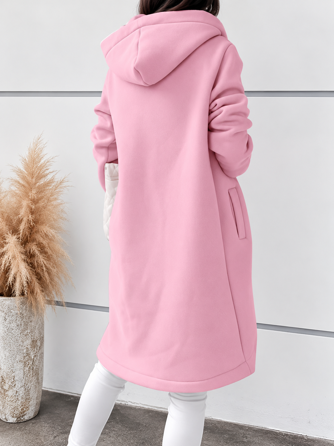 Sophie | Women's Hooded Curved Hem Longline Jacket