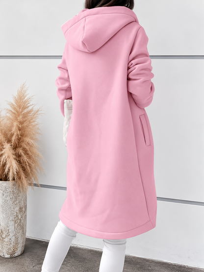 Sophie | Women's Hooded Curved Hem Longline Jacket