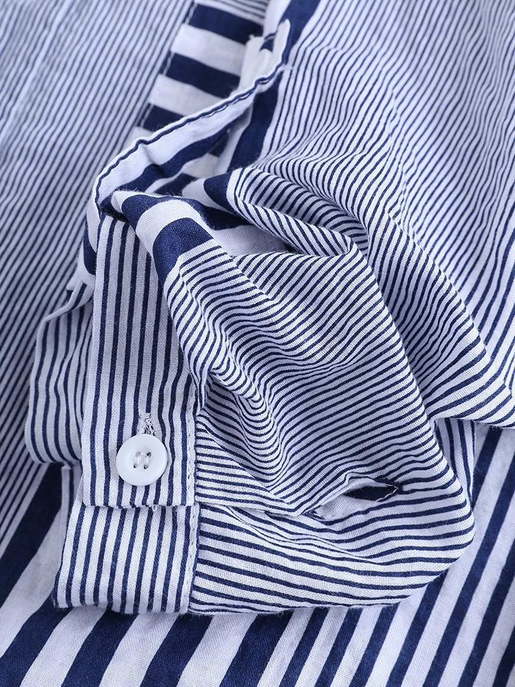 Casual striped button-down blouse for women | Genevieve