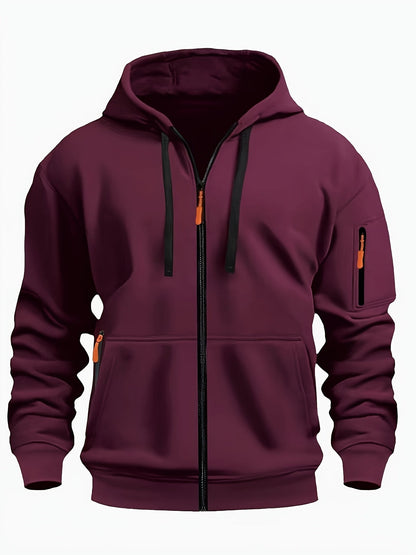 Gerald | Men's Full Zip Hooded Sweatshirt with Pockets
