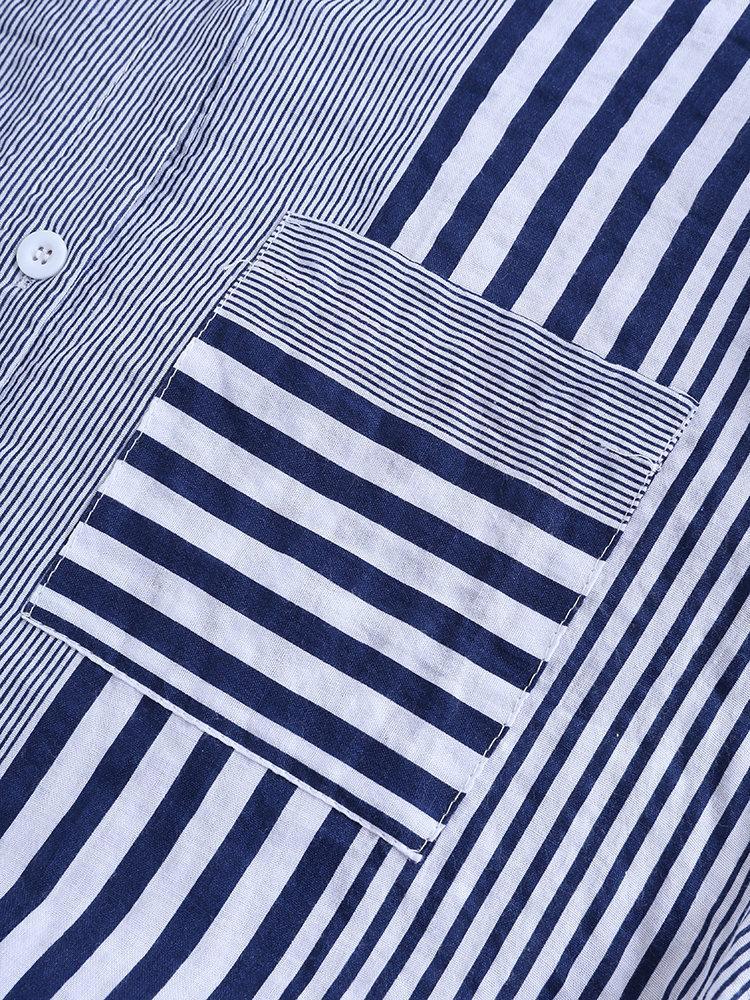 Casual striped button-down blouse for women | Genevieve