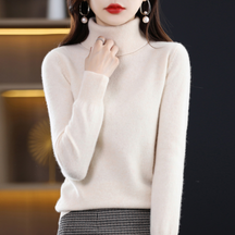 Soft knit turtleneck sweater for women with classic fit | Elara