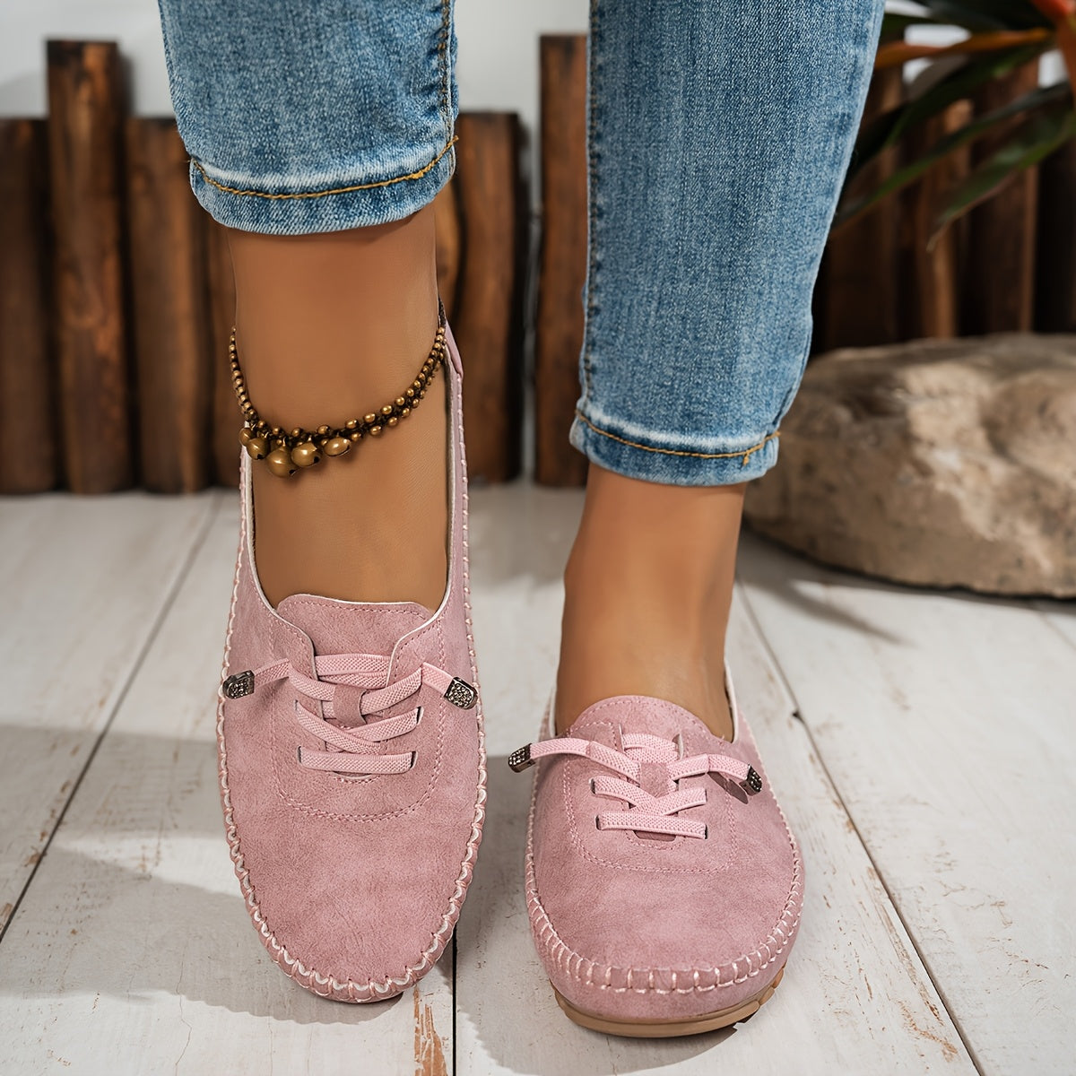 Evelisse | Women's Flexible Sole Lace Up Loafers