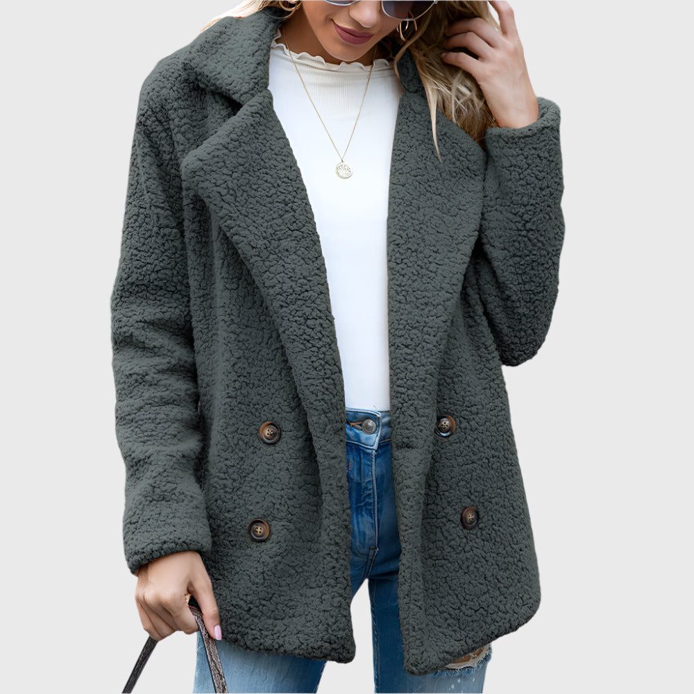 Margaret | Women's Double Breasted Sherpa Jacket