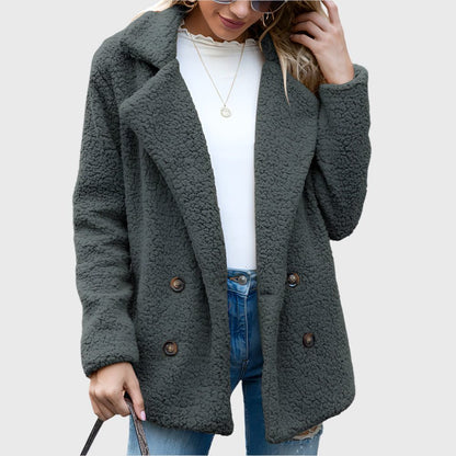 Margaret | Women's Double Breasted Sherpa Jacket