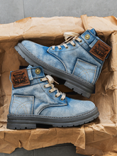High-cut utility boots with rugged silhouette for men | Calder