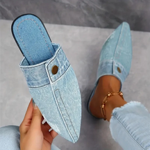 Aurora Denim Mule Slide | Denim Theory