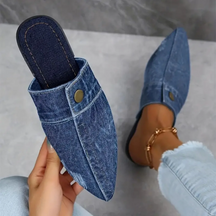 Aurora Denim Mule Slide | Denim Theory