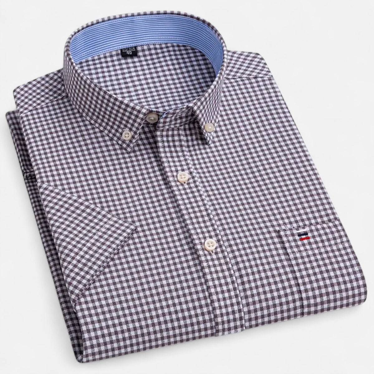 Classic oxford short-sleeve everyday shirt for men