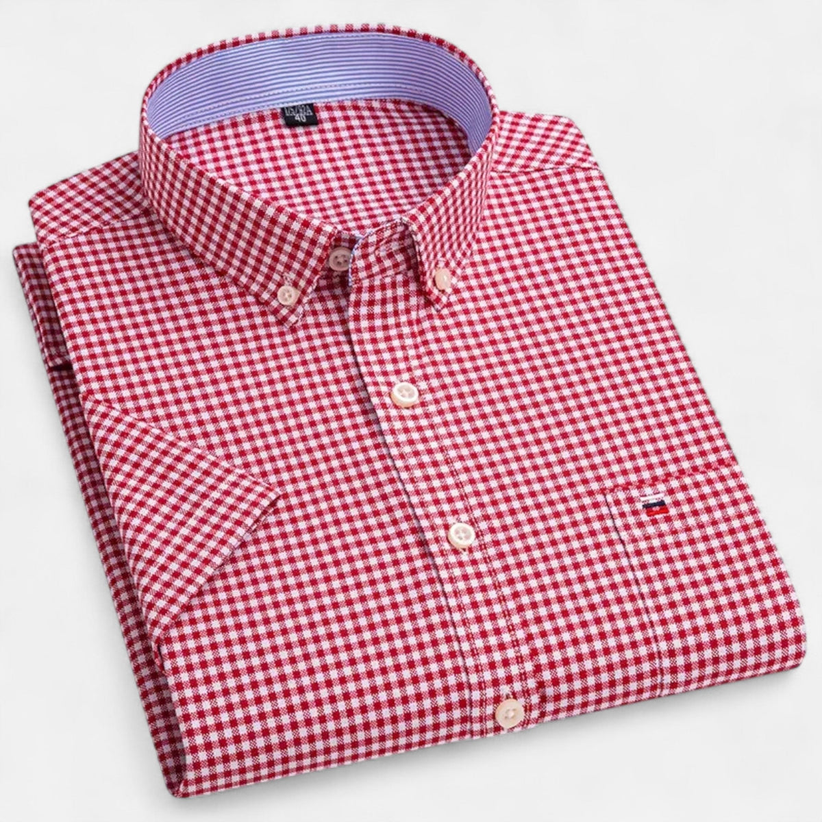 Classic oxford short-sleeve everyday shirt for men