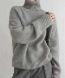 Soft knit turtleneck pullover sweater for women | Elowen