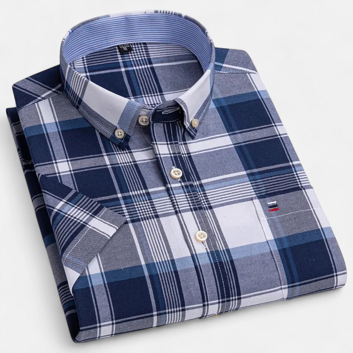 Classic oxford short-sleeve everyday shirt for men