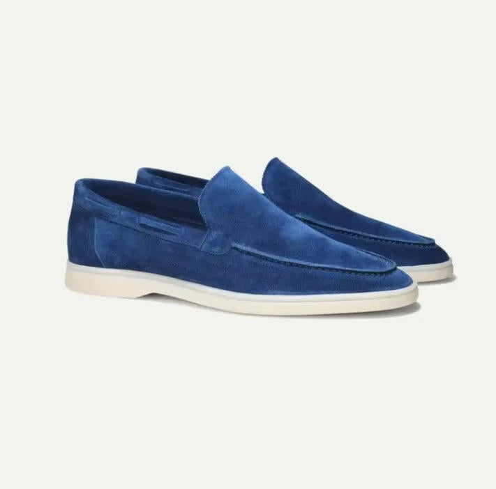Classic slip-on suede yacht loafers for men | Alden