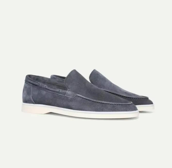 Classic slip-on suede yacht loafers for men | Alden