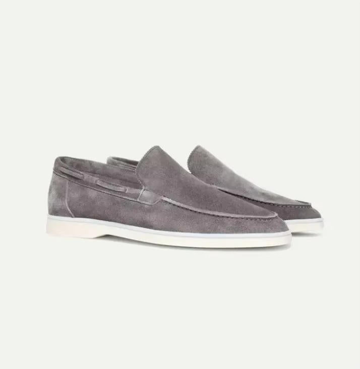 Classic slip-on suede yacht loafers for men | Alden