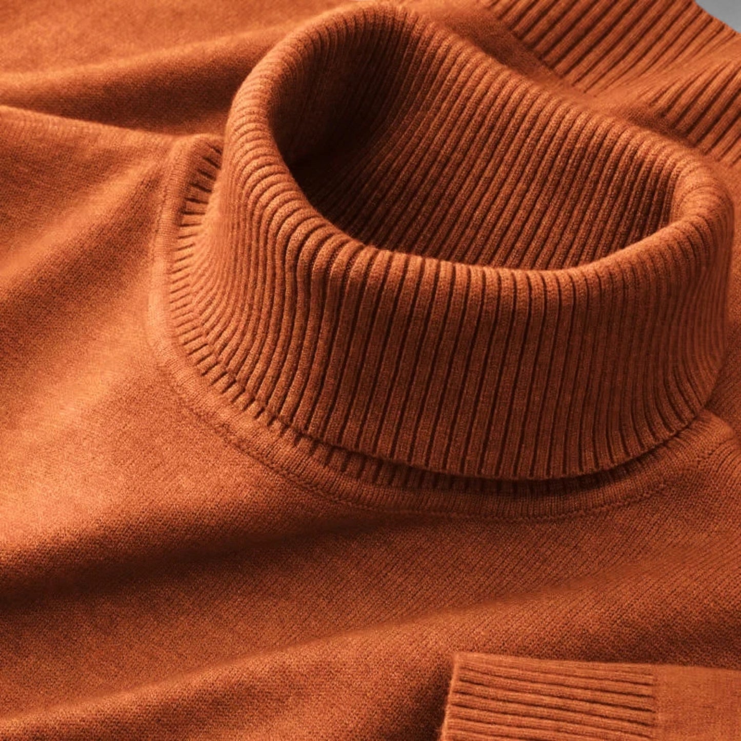 Classic knitted turtleneck sweater for men