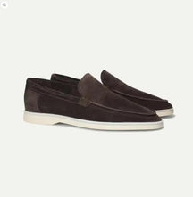Classic slip-on suede yacht loafers for men | Alden