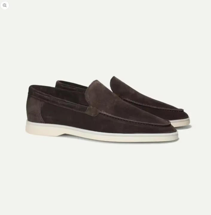 Classic slip-on suede yacht loafers for men | Alden