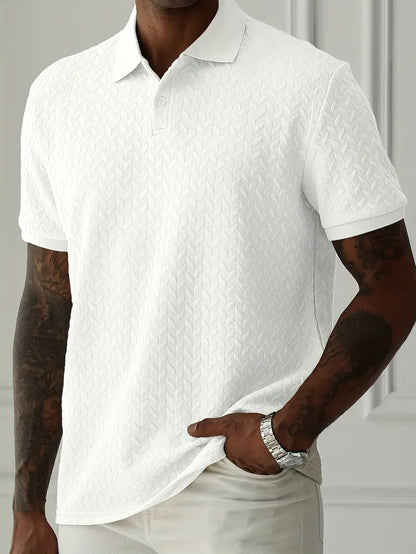Classic textured everyday polo shirt for men | Ellison