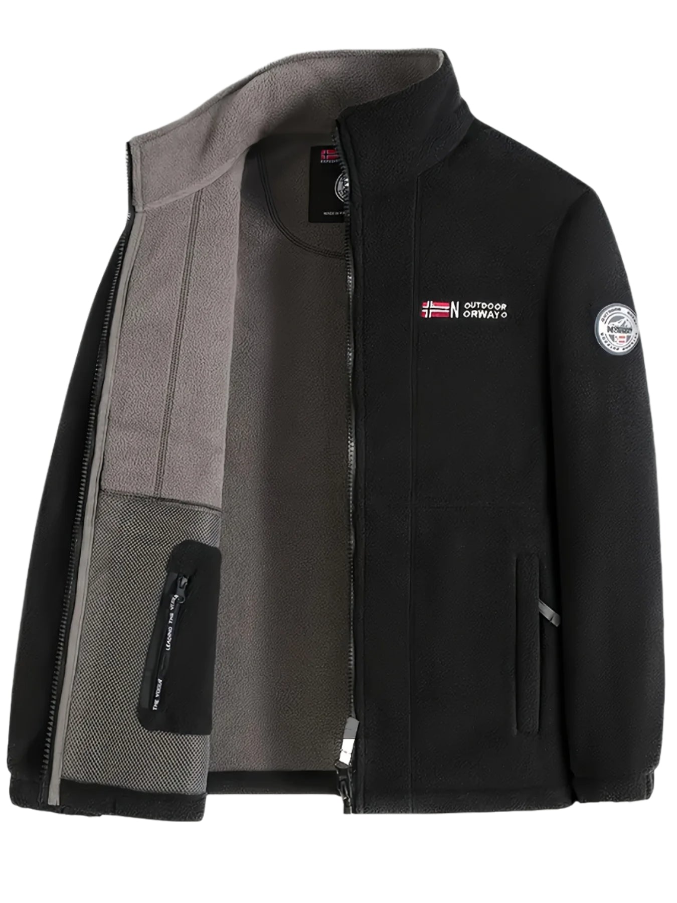 Men’s outdoor performance fleece jacket with high collar | Rowan