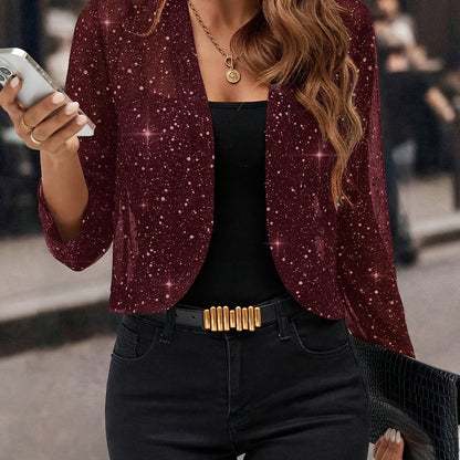 Saskia | Women's Shimmer Cropped Blazer Jacket