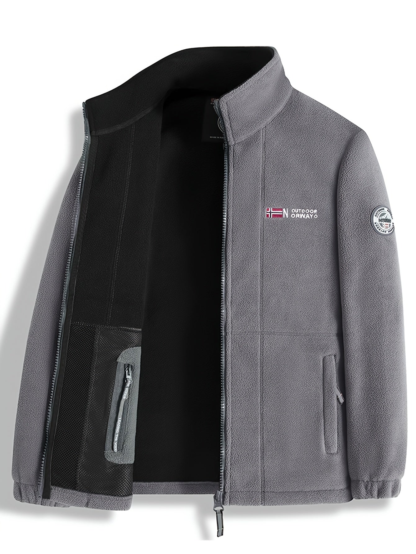 Men’s outdoor performance fleece jacket with high collar | Rowan