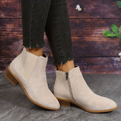 Sorelle | Women's Pointed Toe Chelsea Boots with Low Block Heel