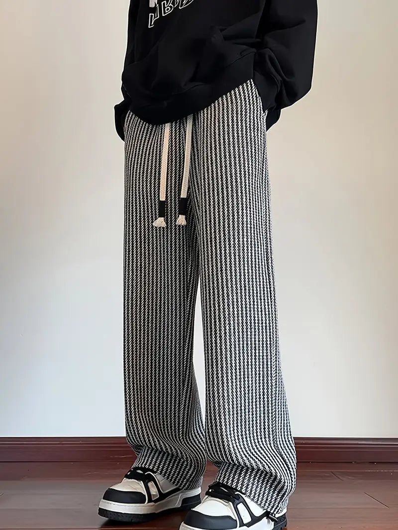 Baggy ribbed drawstring sweatpants for men | Calder