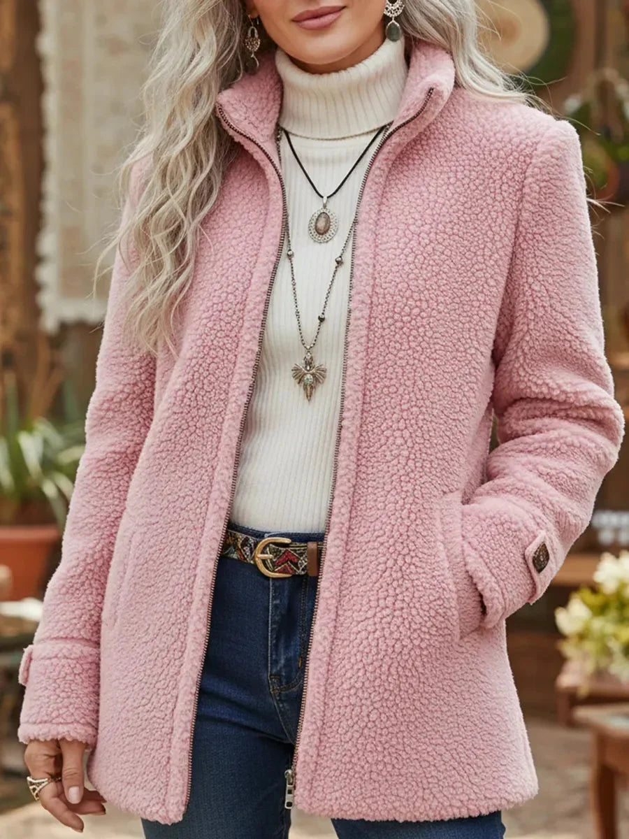 Serelle | Women's High Neck Zip Relaxed Jacket