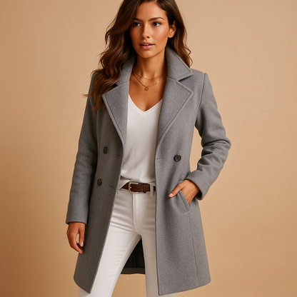 Classic wool everyday winter coat for women | Mary